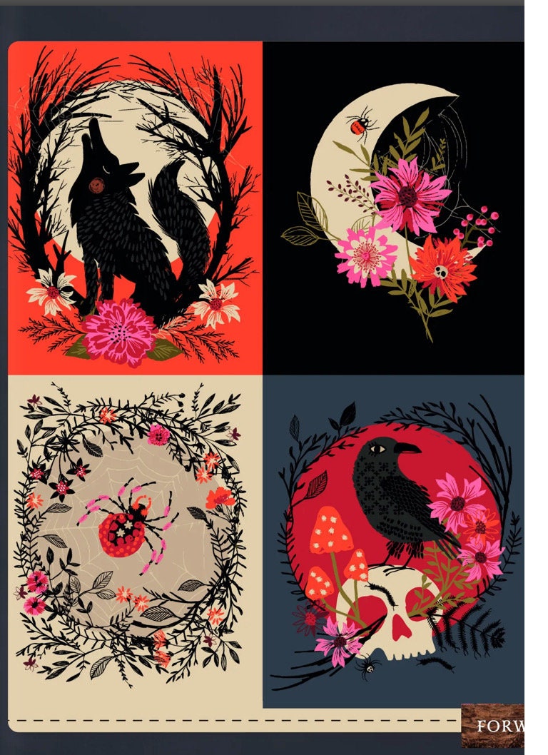 Forest whispers by Dashwood studios cotton fabric panel