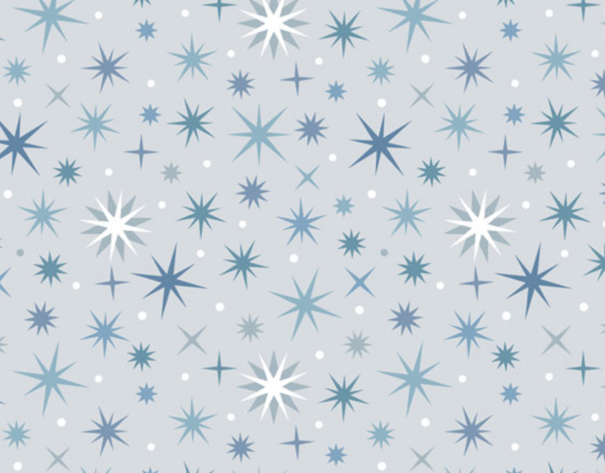 A Winter’s Moon Twinkling Stars light silver by Lewis and Irene