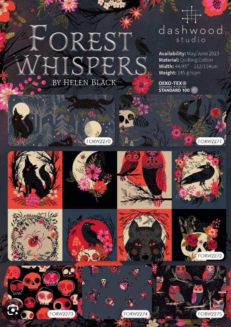 Forest whispers by Dashwood studios cotton fabric panel