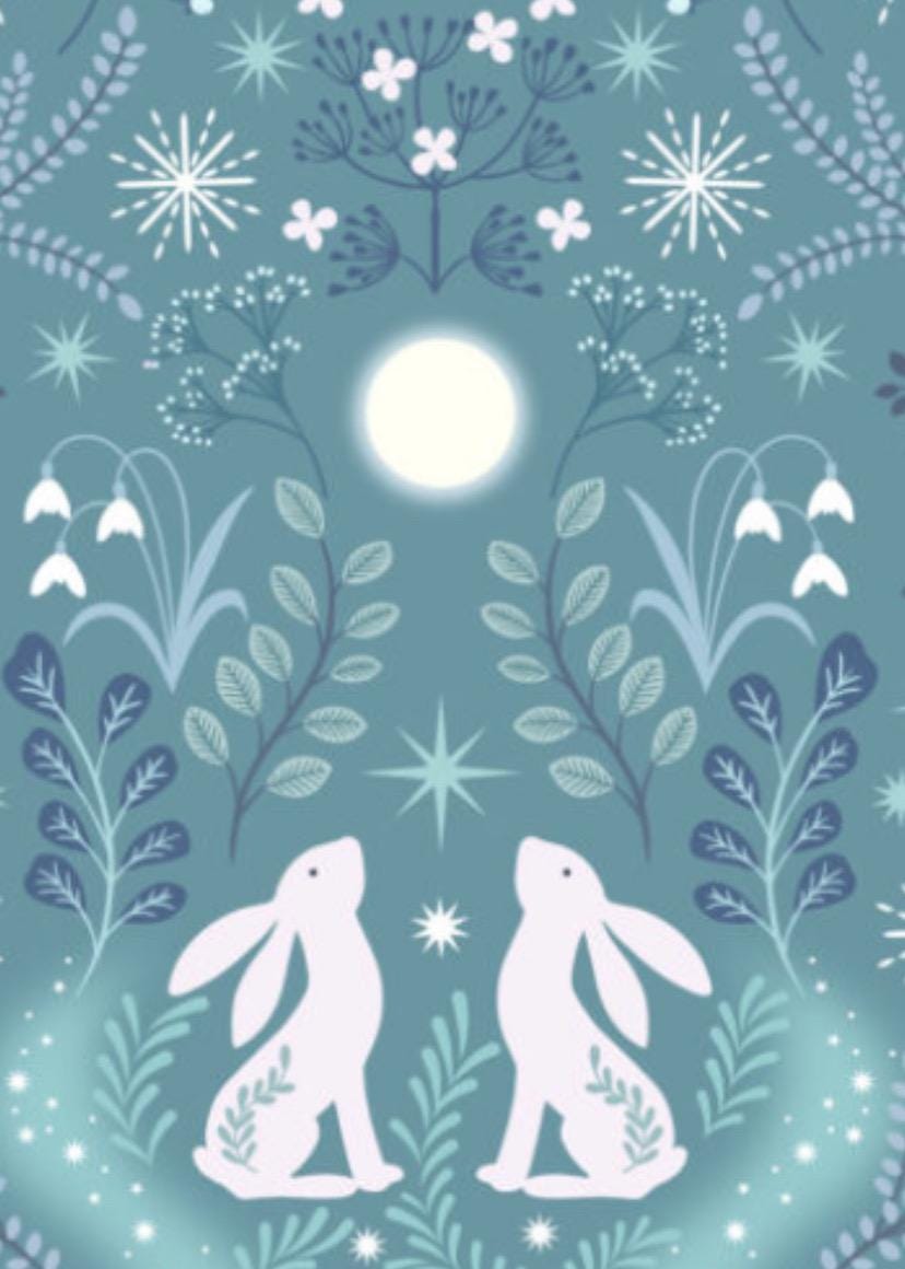 Lewis and Irene Winter’s Moon Hare fabric