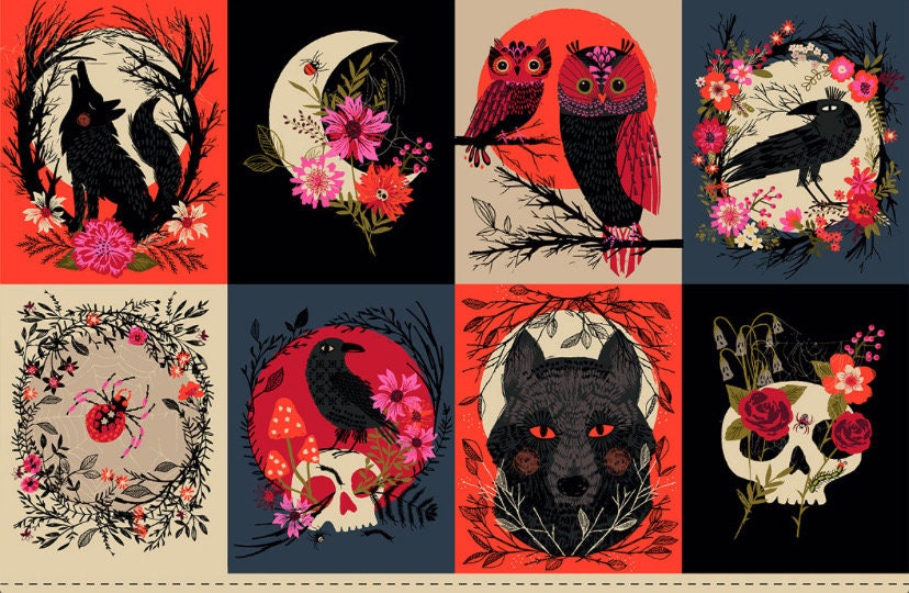 Forest whispers by Dashwood studios cotton fabric panel